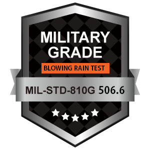 Military Grade Blowing Rain Test MIL-STD-810G 506.6 - 3rd Party Testing & Industry Certification of Rugged Enterprise-Ready 7" to 18" Touchscreen Display Solutions