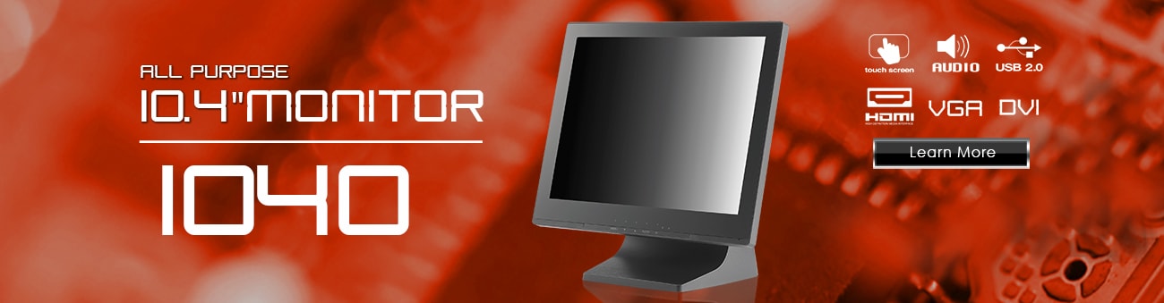10 inch monitor, 10 inch touchscreen, small monitor, small touchscreen https://www.xenarc.com ruggedized solutions manufacturer for all industries  HDMI, VGA, DVI Video Inputs