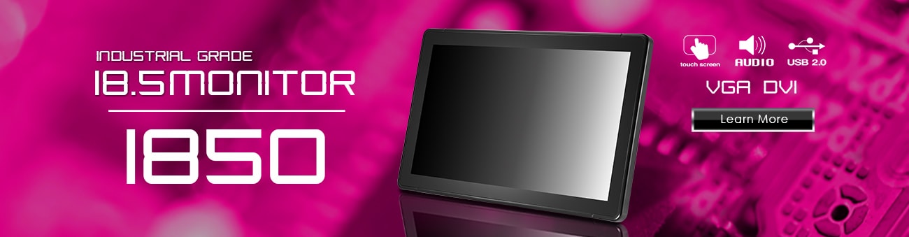 18 inch monitor, 18 inch touchscreen, small monitor, small touchscreen https://www.xenarc.com ruggedized solutions manufacturer for all industries  HDMI, VGA, DVI Video Inputs