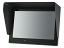1219GNC with Optional Sun Shade (Shade-1219) Front View - 12.1 inch IP67 Sunlight Readable Optical Bonded Capacitive Touchscreen LCD Display Monitor with USB-C, HDMI, DVI, VGA & AV Inputs