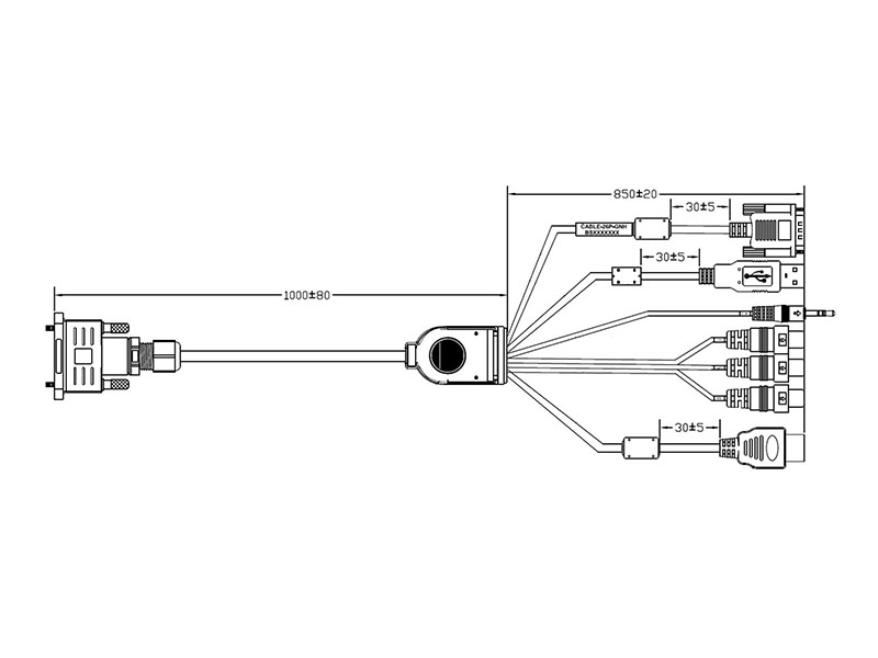 26-PIN GNH Series Monitor HDMI, VGA, DVI & AV Input Cable - 1.8 METER - For 709GNH and 1029GNH